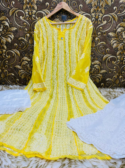Georgette Anarkali 3pc Set