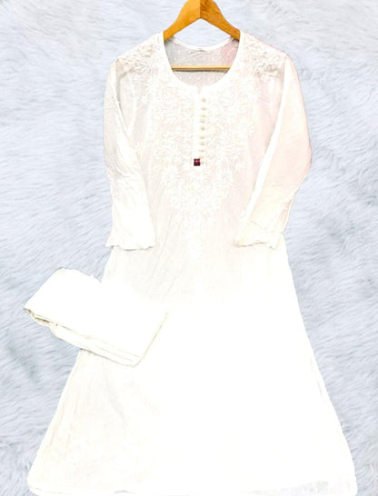 Dobby Cotton Kurti With Pant
