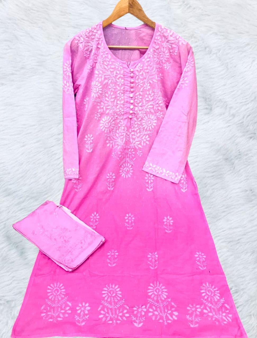 Dobby Cotton Kurti With Pant