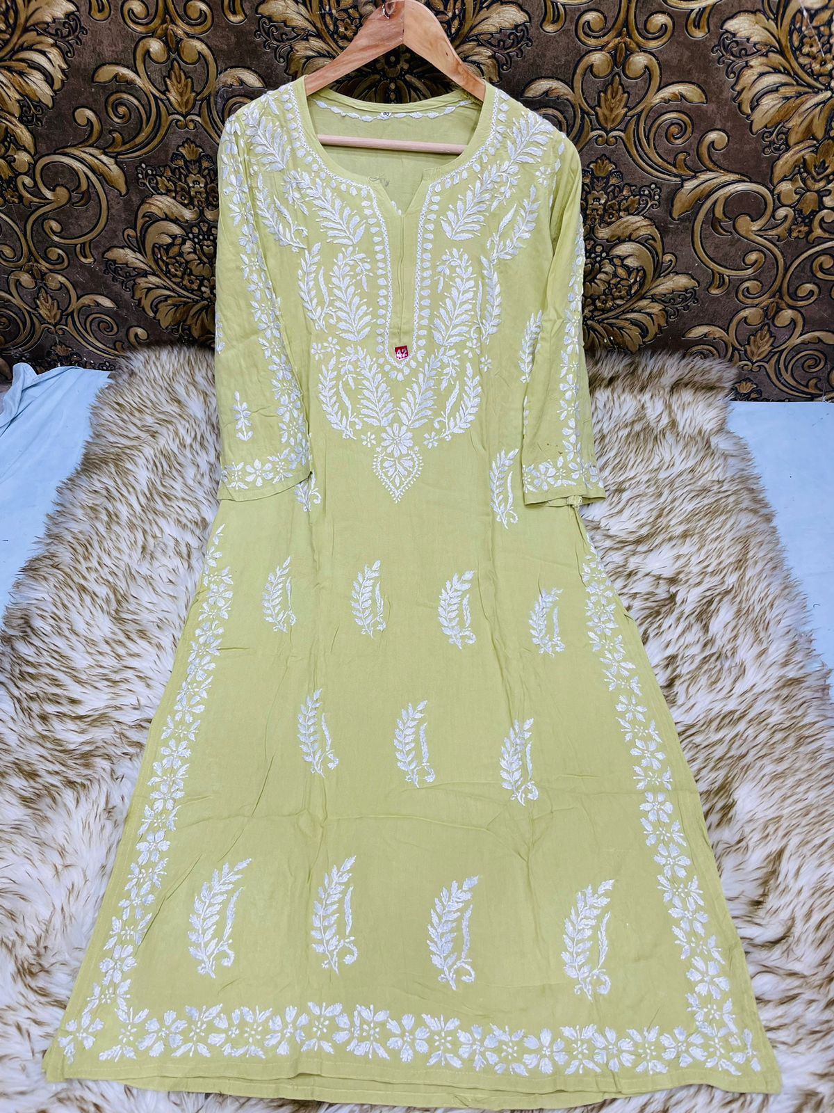 Rayon Heavy Work Kurti