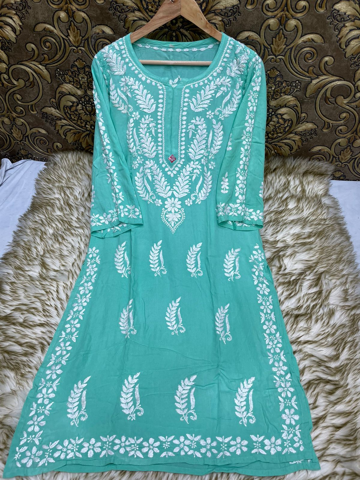 Rayon Heavy Work Kurti