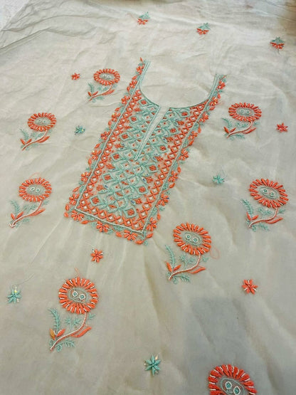 Organza Kurti With Dupatta