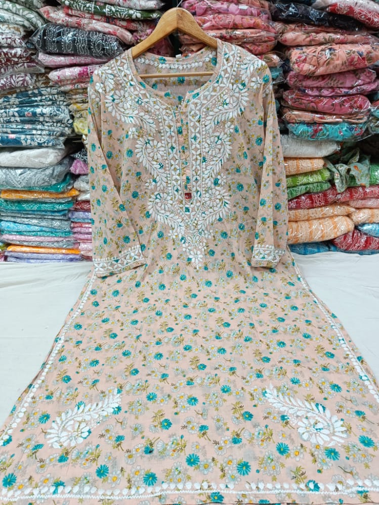 Printed Mul Mul Kurti