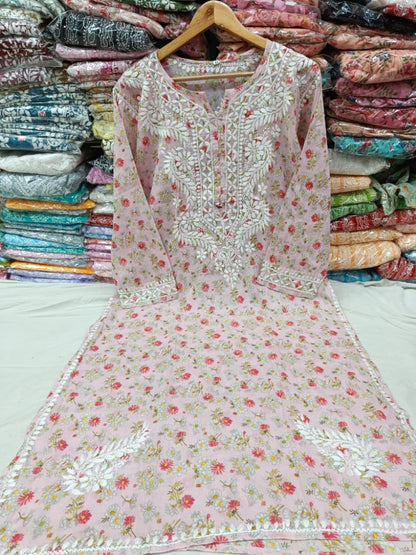 Printed Mul Mul Kurti