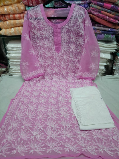 Georgette tepchi kurti wIth pant