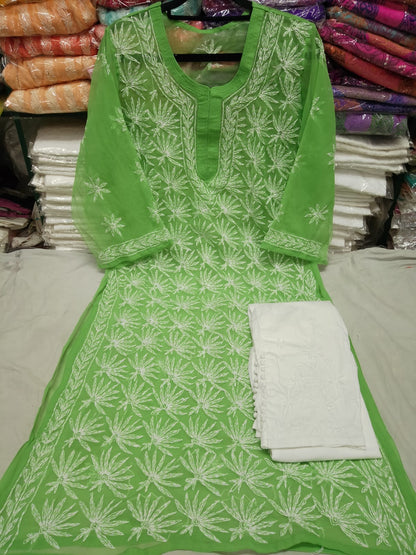 Georgette tepchi kurti wIth pant