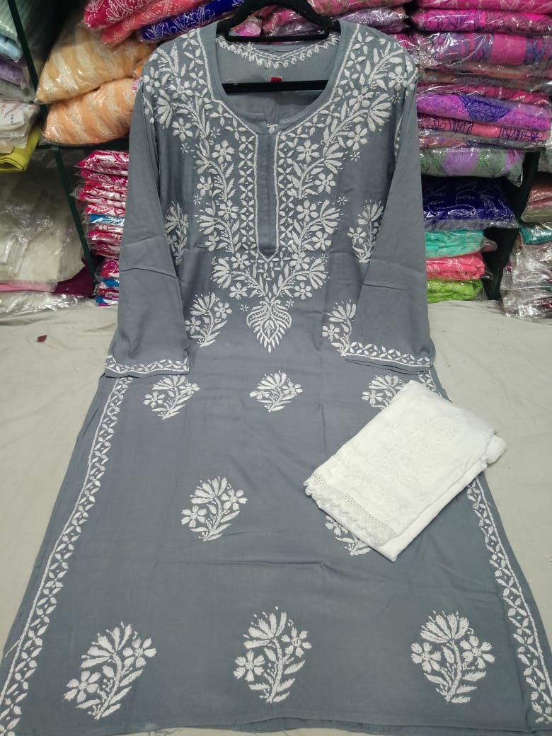 Rayon Kurti With Palazzo