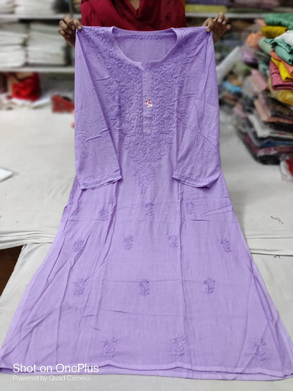 Dyeable modal tone to tone kurta
