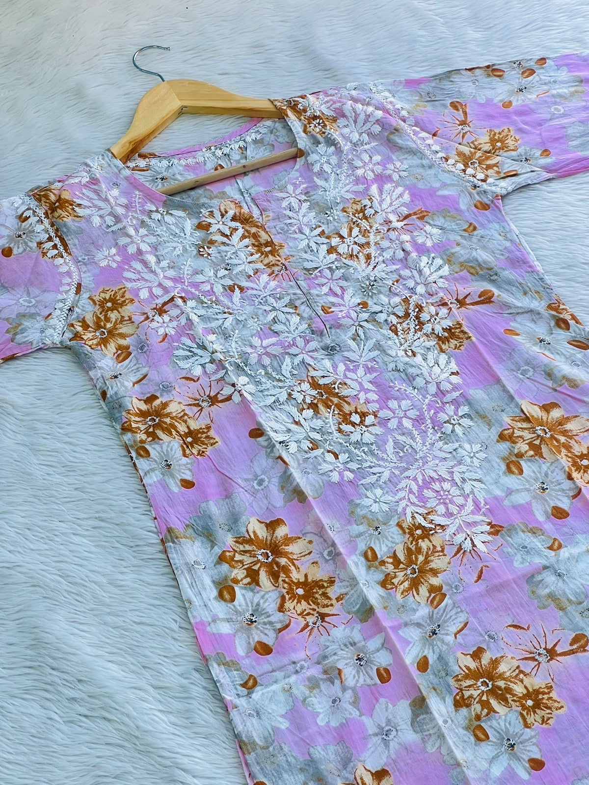 Printed Mul Mul Kurti With Pant