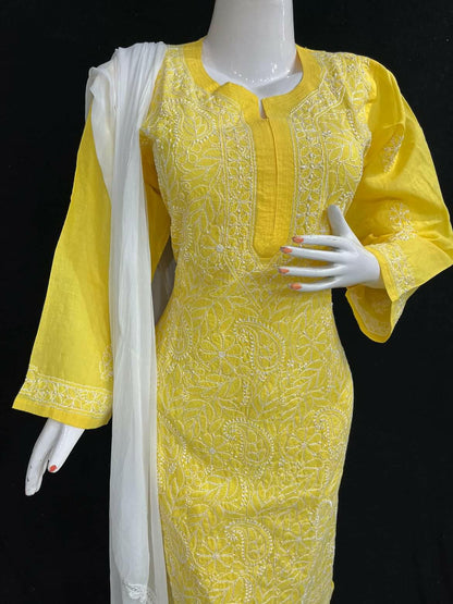 Long Kurti With Pant And Dupatta